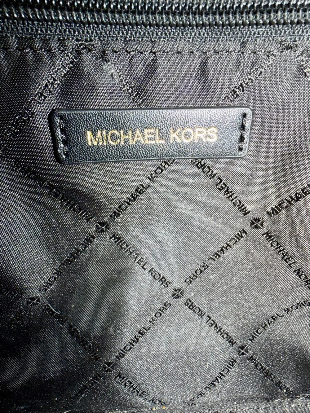 Michael Kors Black Pebbled Cross-Body Leather Small Tote/Handbag. Gold Hardware
